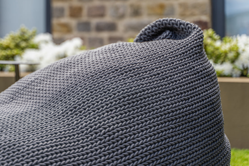 Grey knitted outlet bean bag