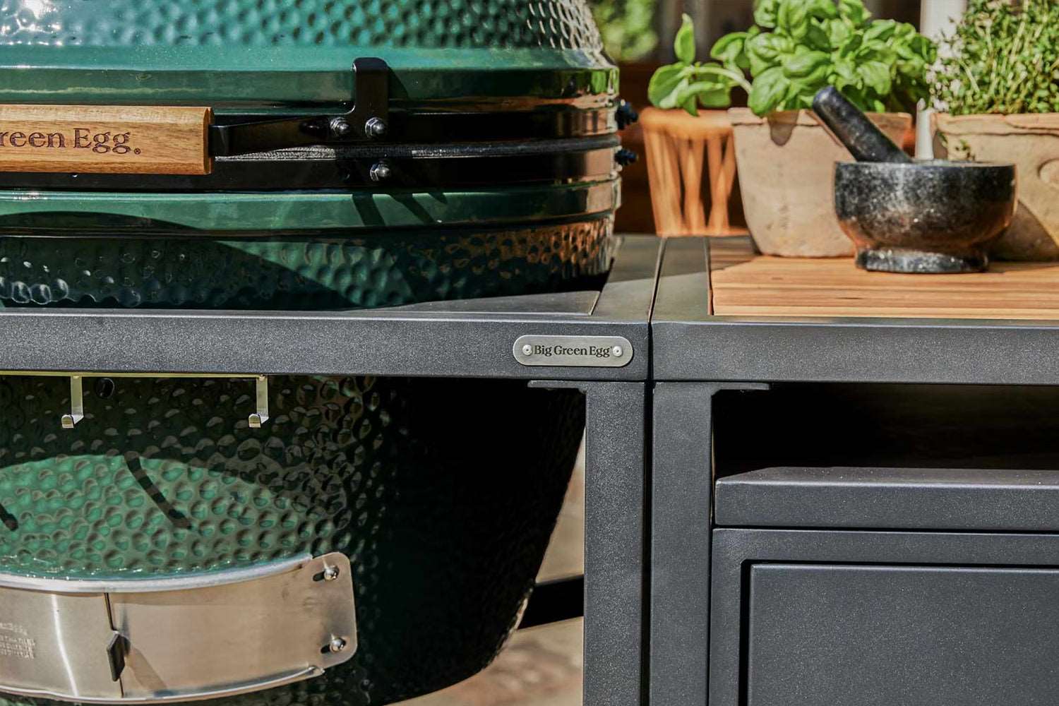 Big Green Egg Modular Nest Expansion Cabinet Acacia Shelf Stephen Neall Interiors Stephen Neall Interiors Shop