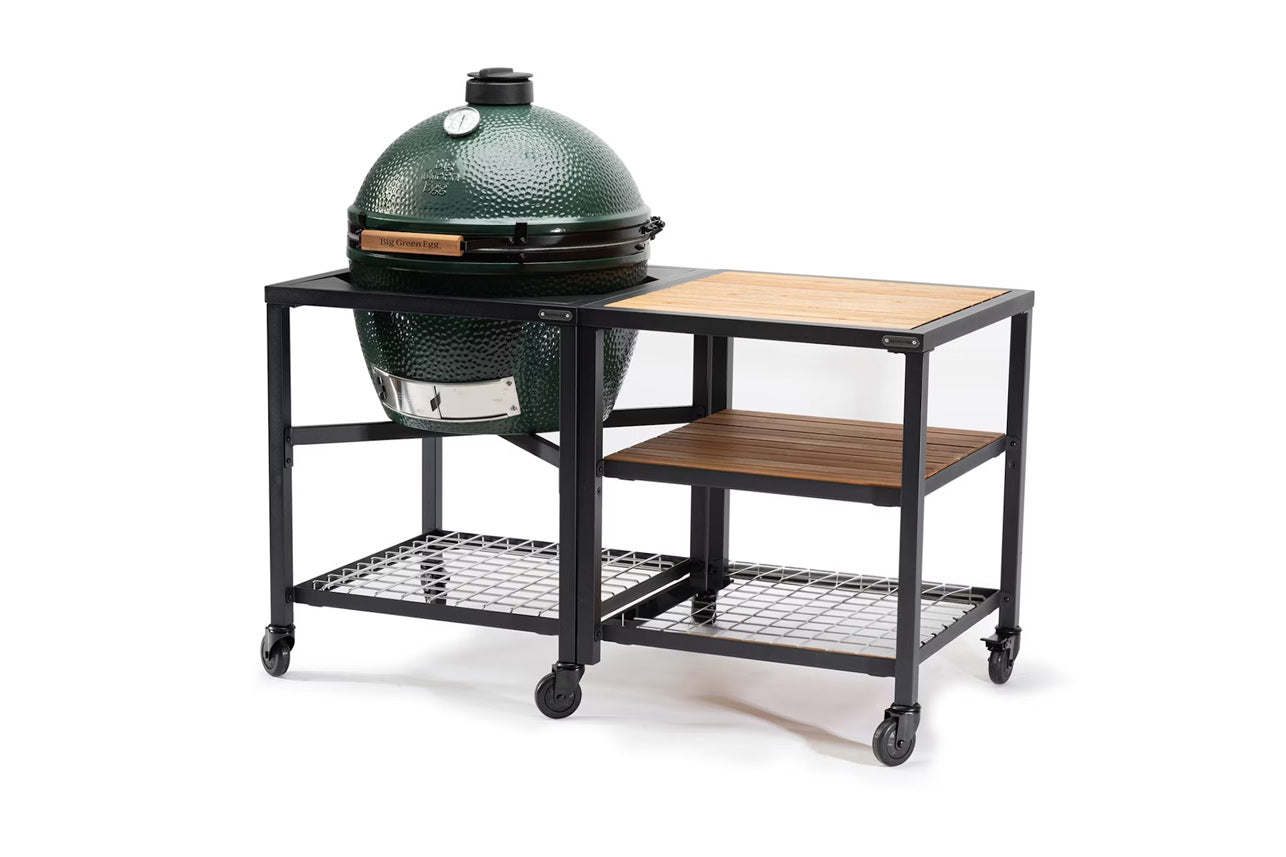 Big Green Egg Modular Nest + Expansion Frame+ Acacia Shelves