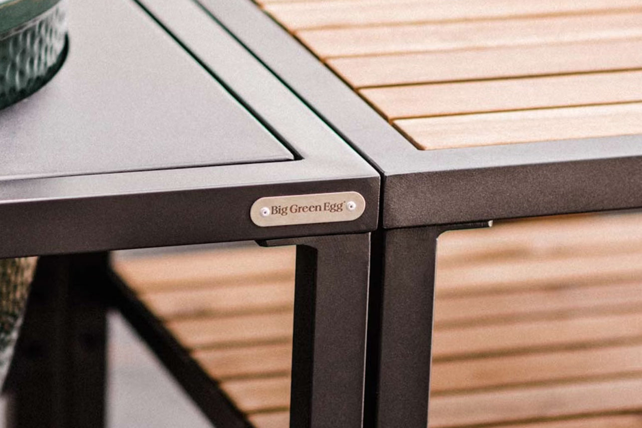 Big Green Egg Modular Nest + Expansion Frame+ Acacia Shelves