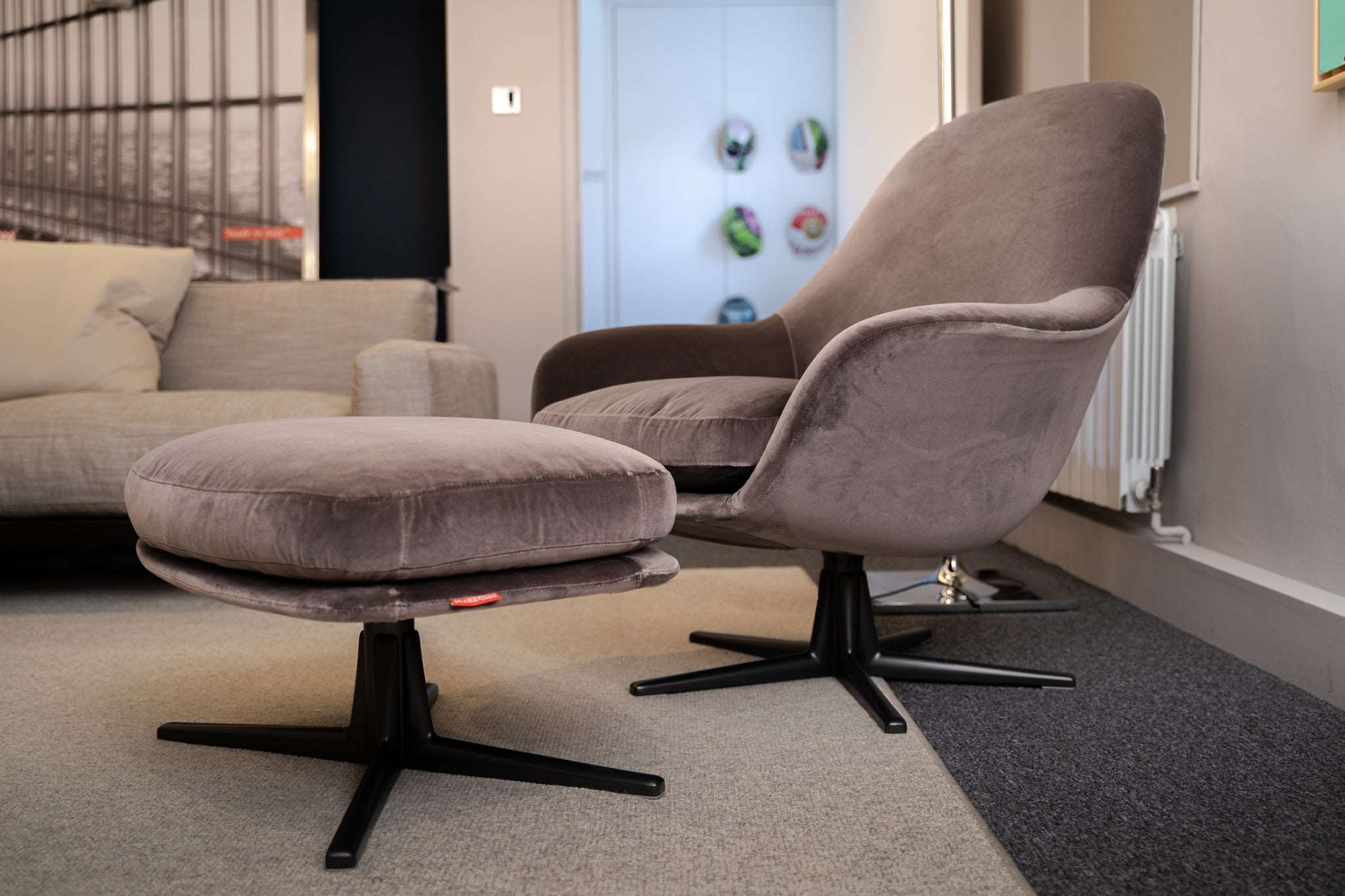 Flexform Sveva Soft Armchair with Footstool