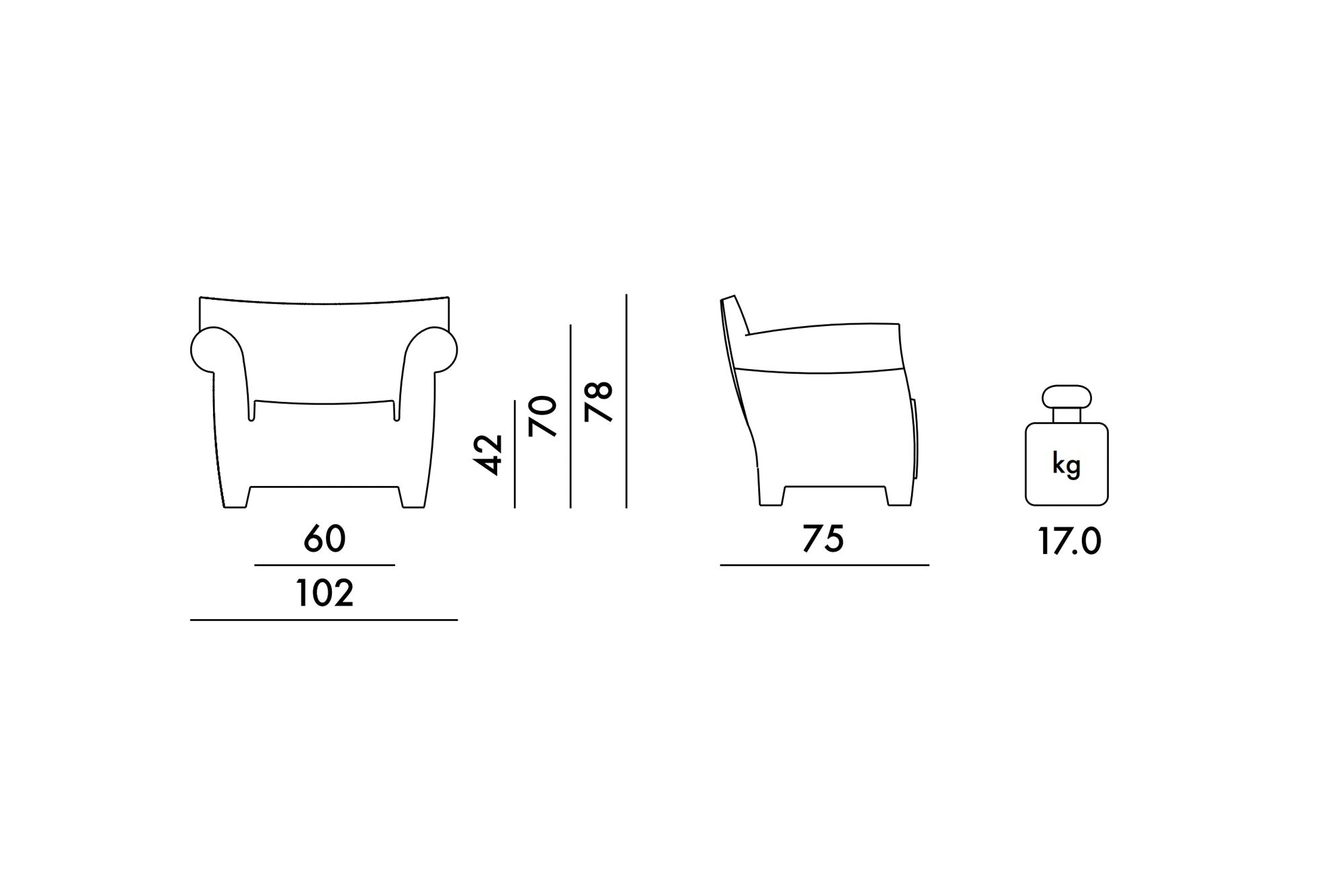 Kartell Bubble Club Armchair - Green