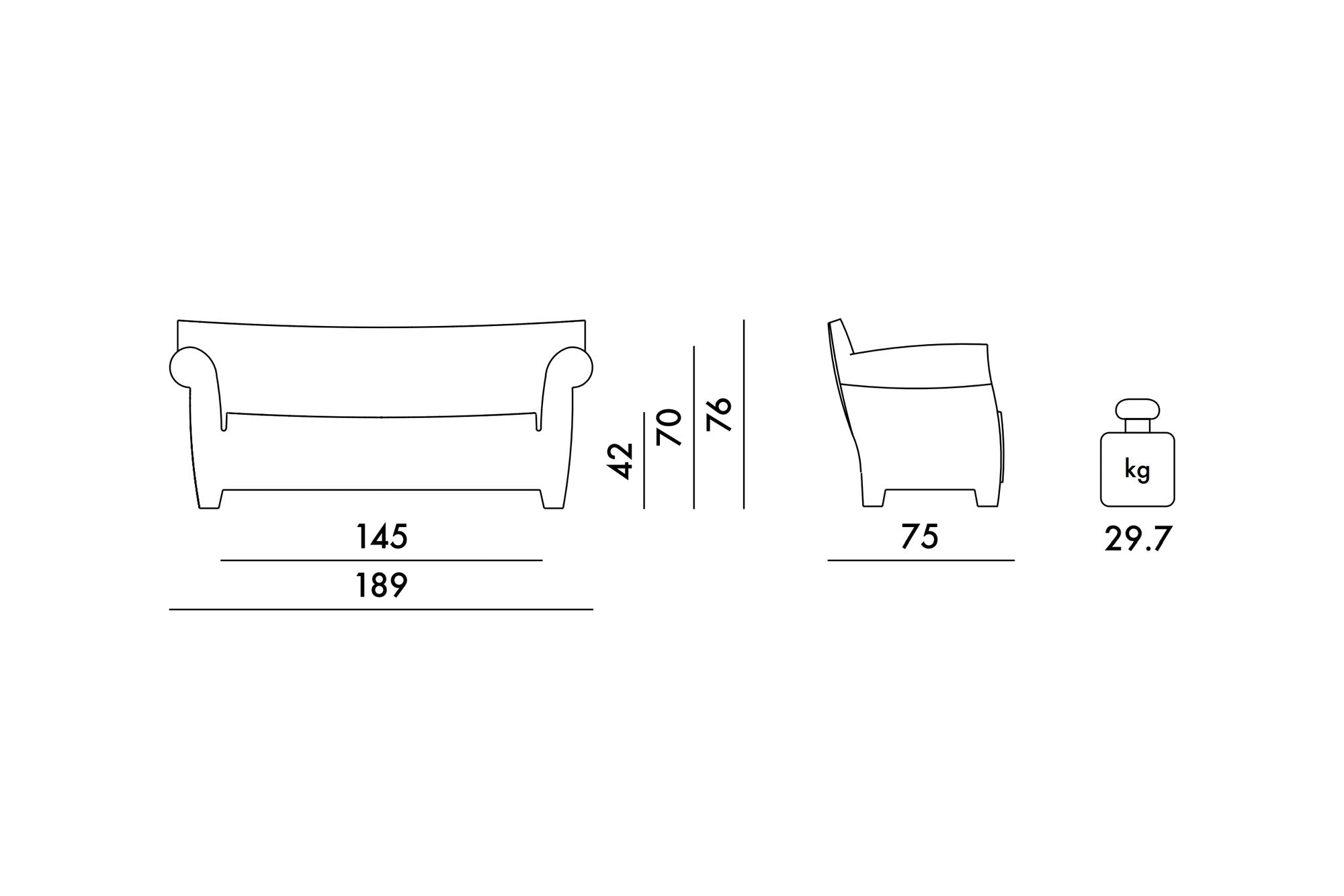 Kartell Bubble Club Sofa - Green