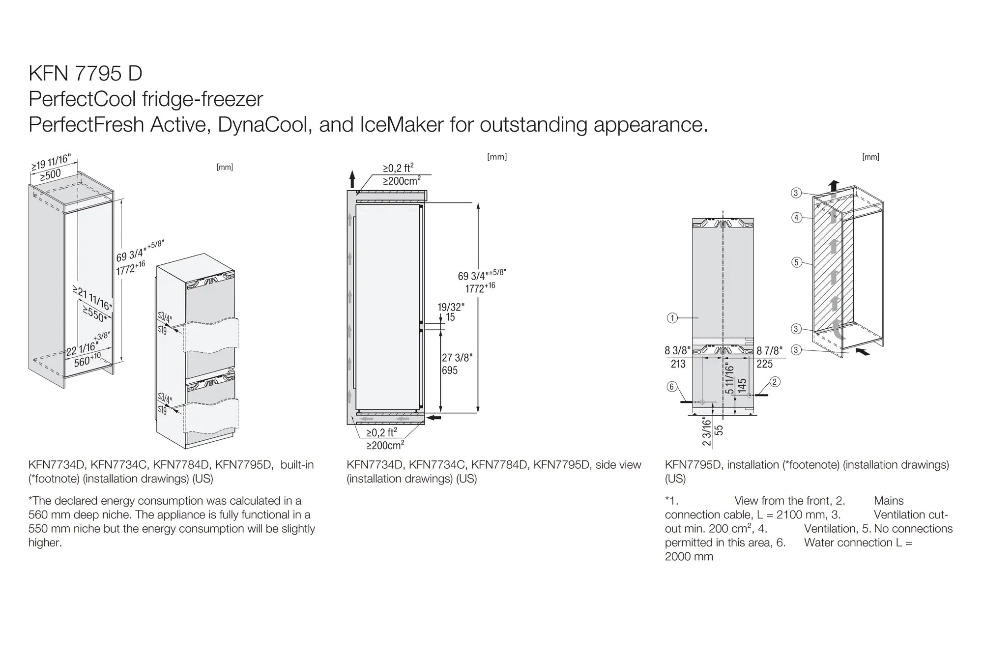 Miele Perfect Cool Fridge-Freezer KFN7795D