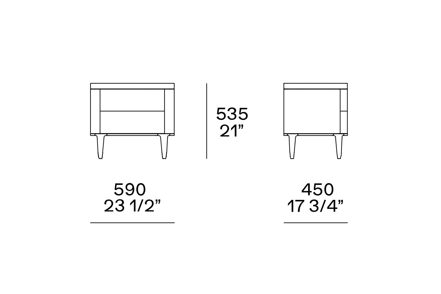 (SOLD) Poliform Gentleman Bedside Table