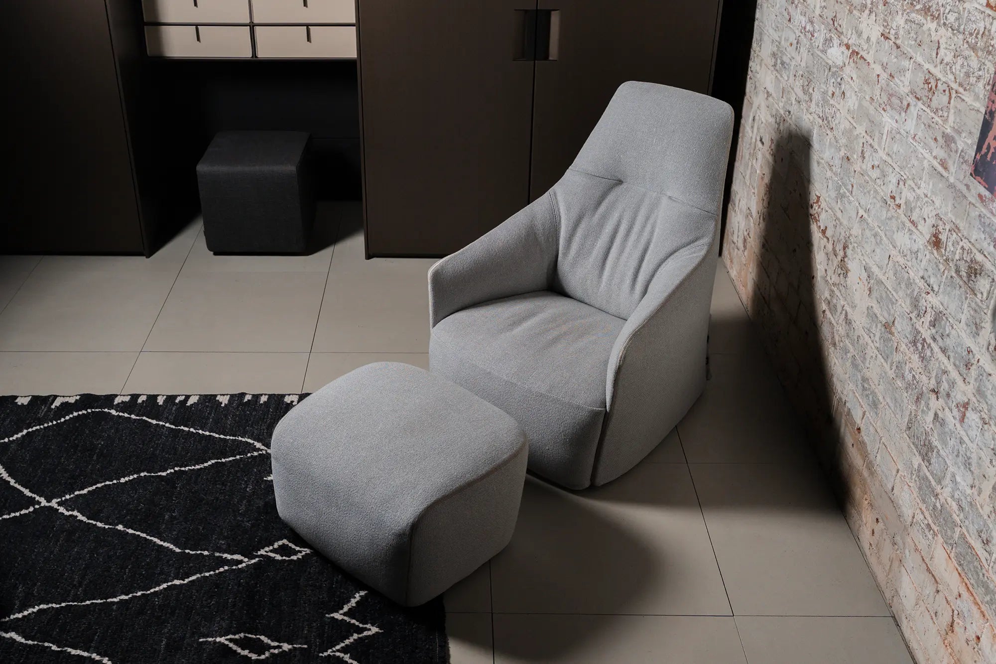 Poliform Santa Monica Armchair with Footstool