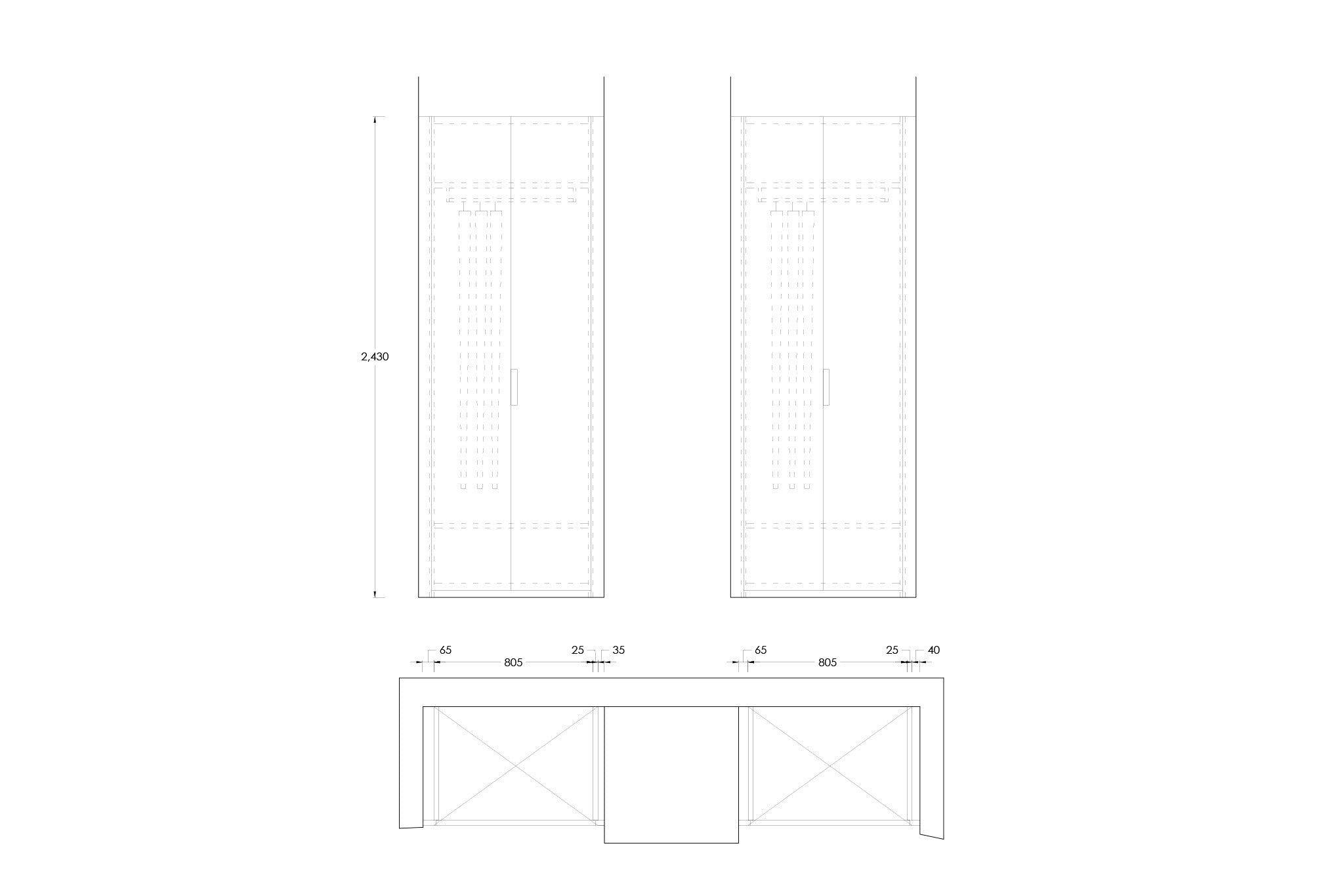 Surplus Poliform Senzafine Wardrobes