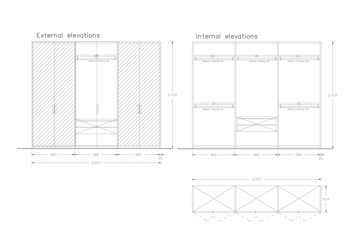 Poliform Set-Up Wardrobes and Island