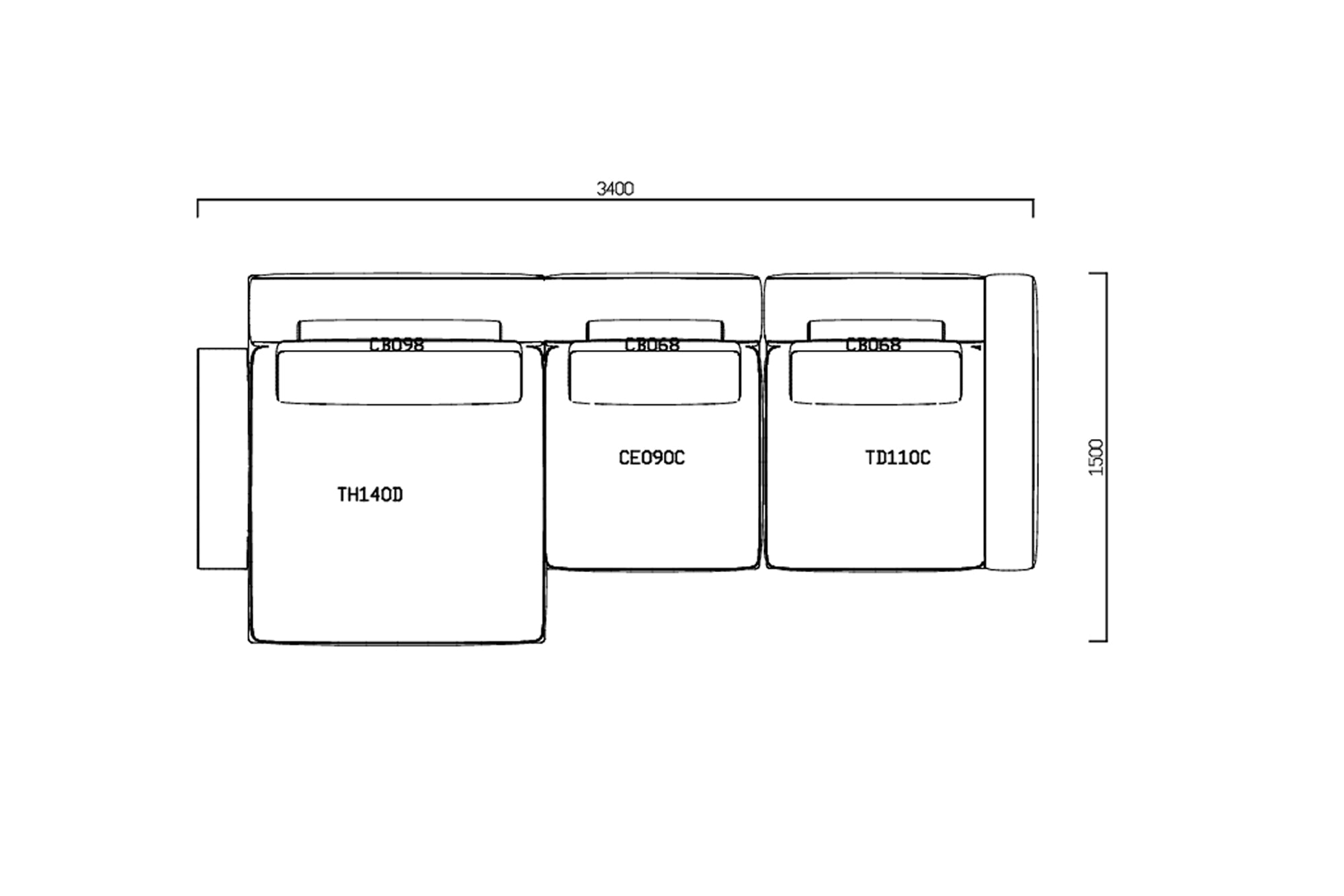 Poliform Westside Soft Sofa (Rabat 412 Cemento)