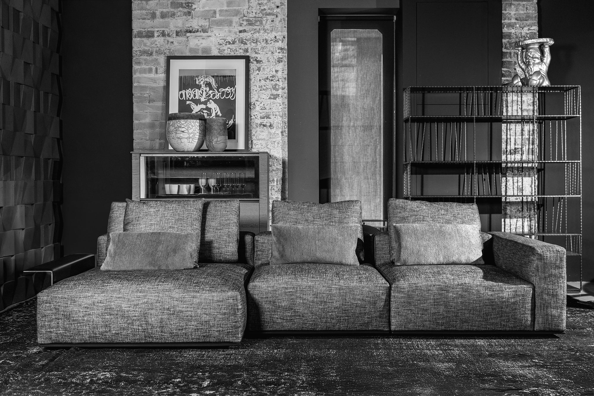 Poliform Westside Soft Sofa (Rabat 412 Cemento)