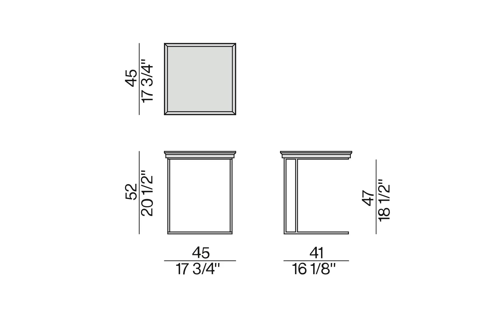 Porada Cucù Side Table with Tray