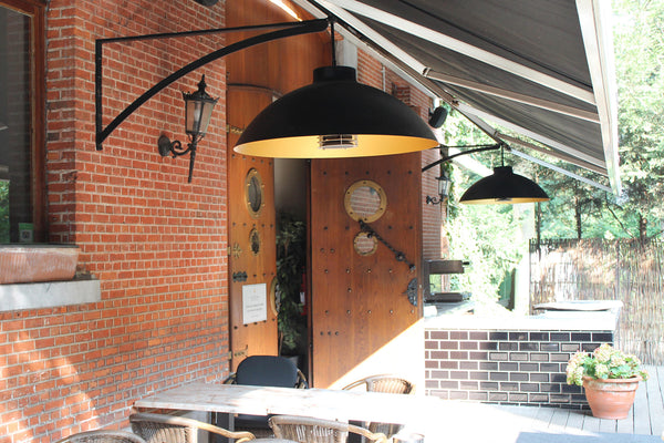 Heatsail Dome Pendant Outdoor Heater with Wall Bracket