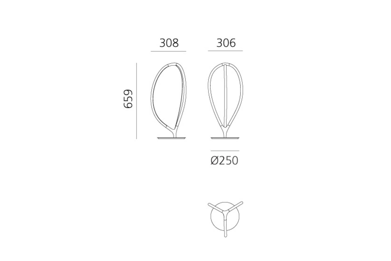 Artemide Arrival Table Black