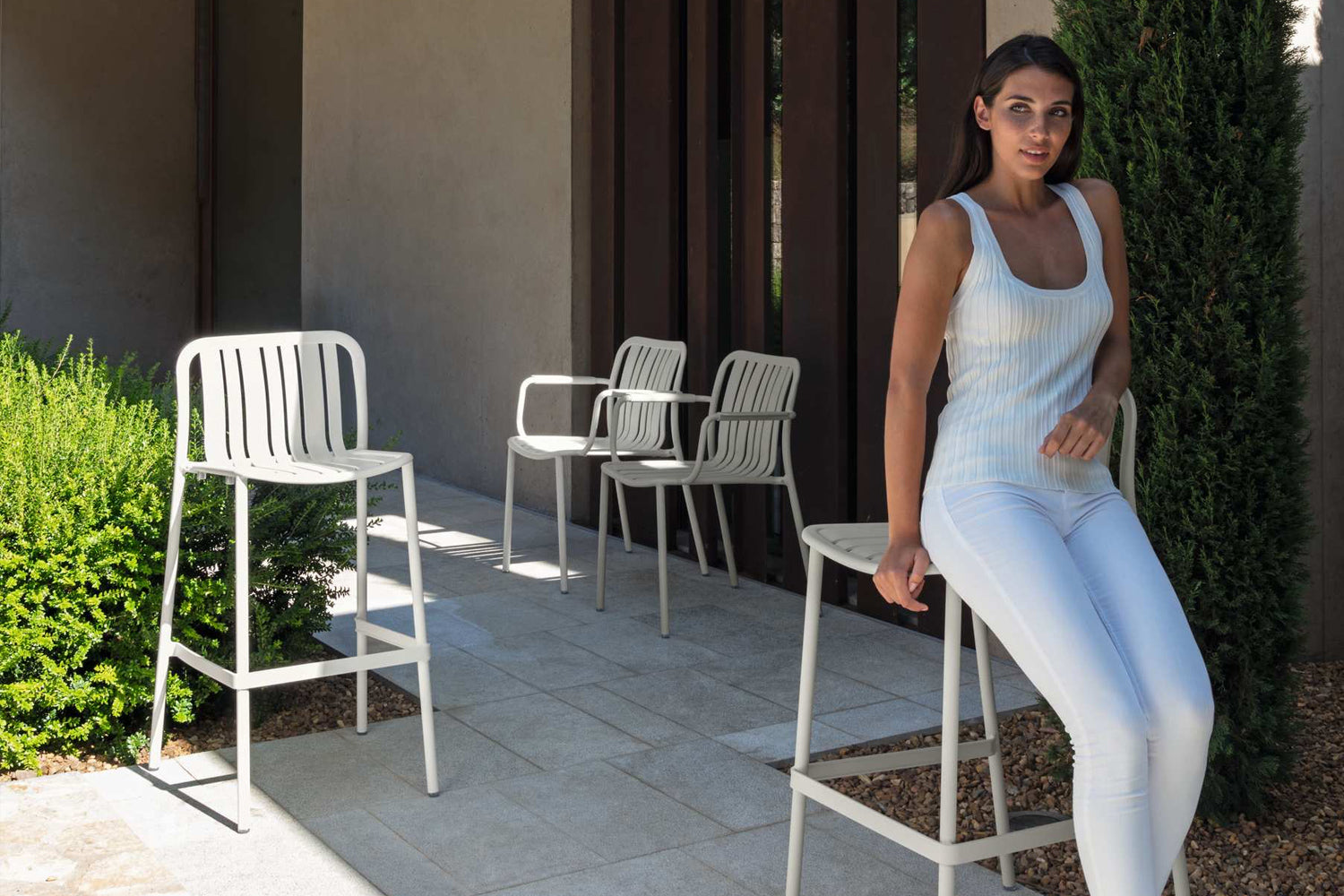 Talenti Trocadero Bar Stool Silk Grey