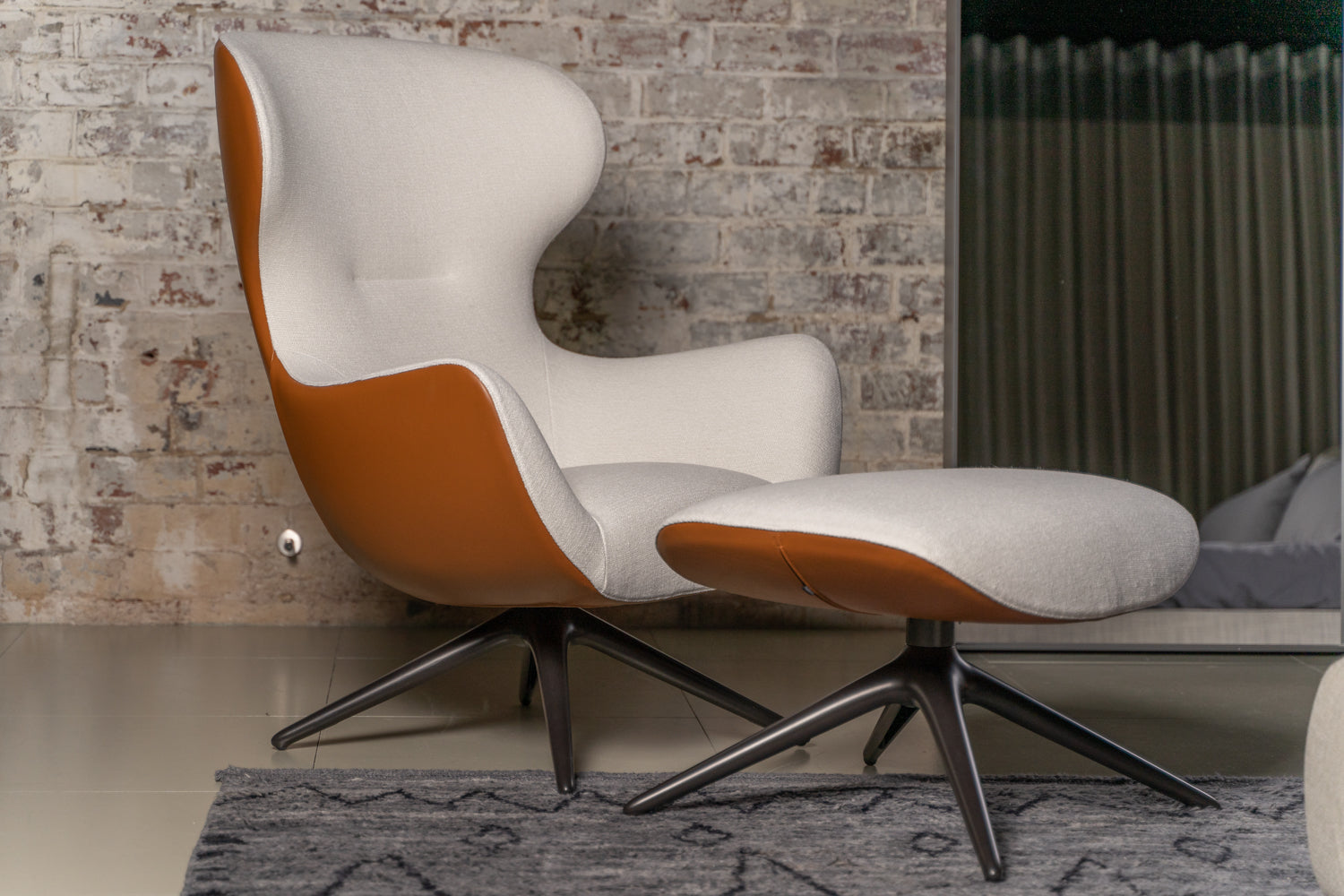 Poliform Mad Joker Armchair with Footstool