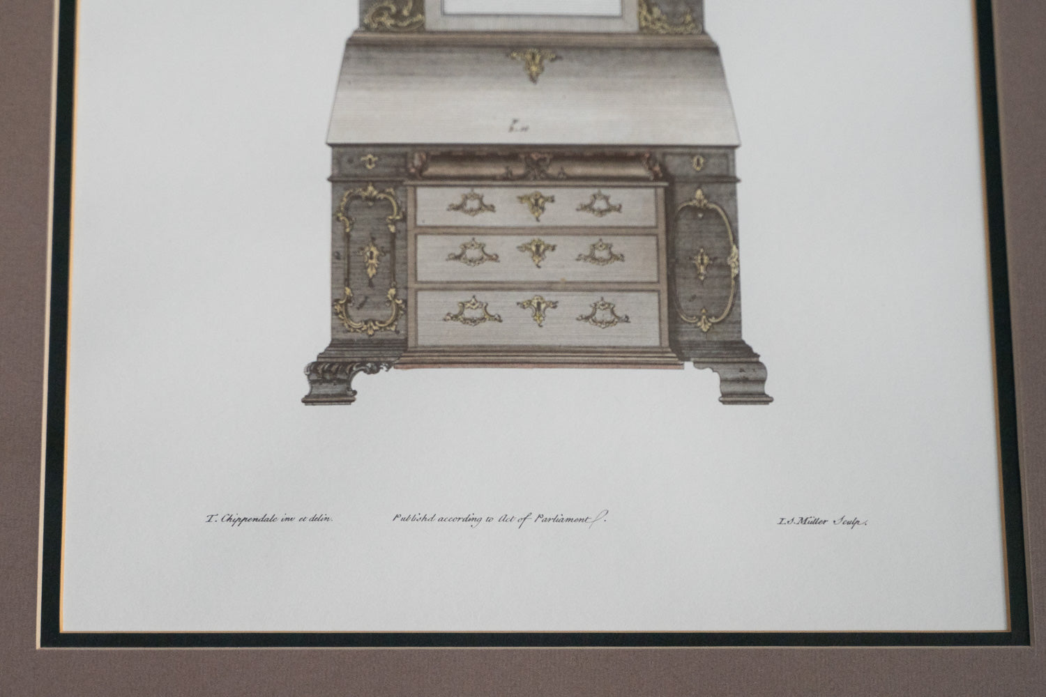 Architectural Print - Desk and Bookcase V3