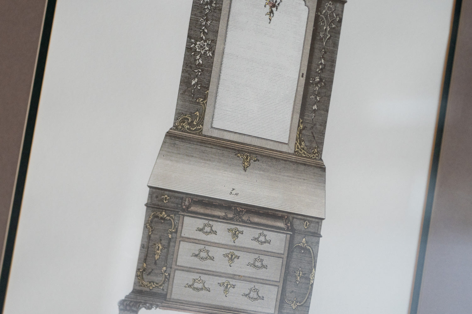 Architectural Print - Desk and Bookcase V3