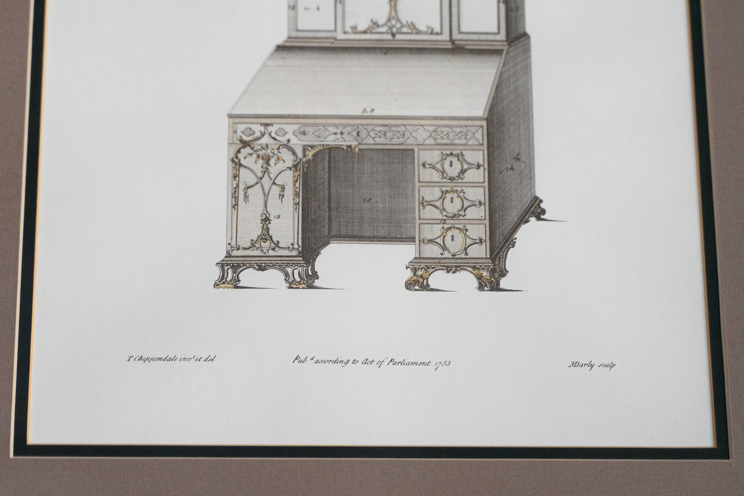 Architectural Print - Desk and Bookcase V2