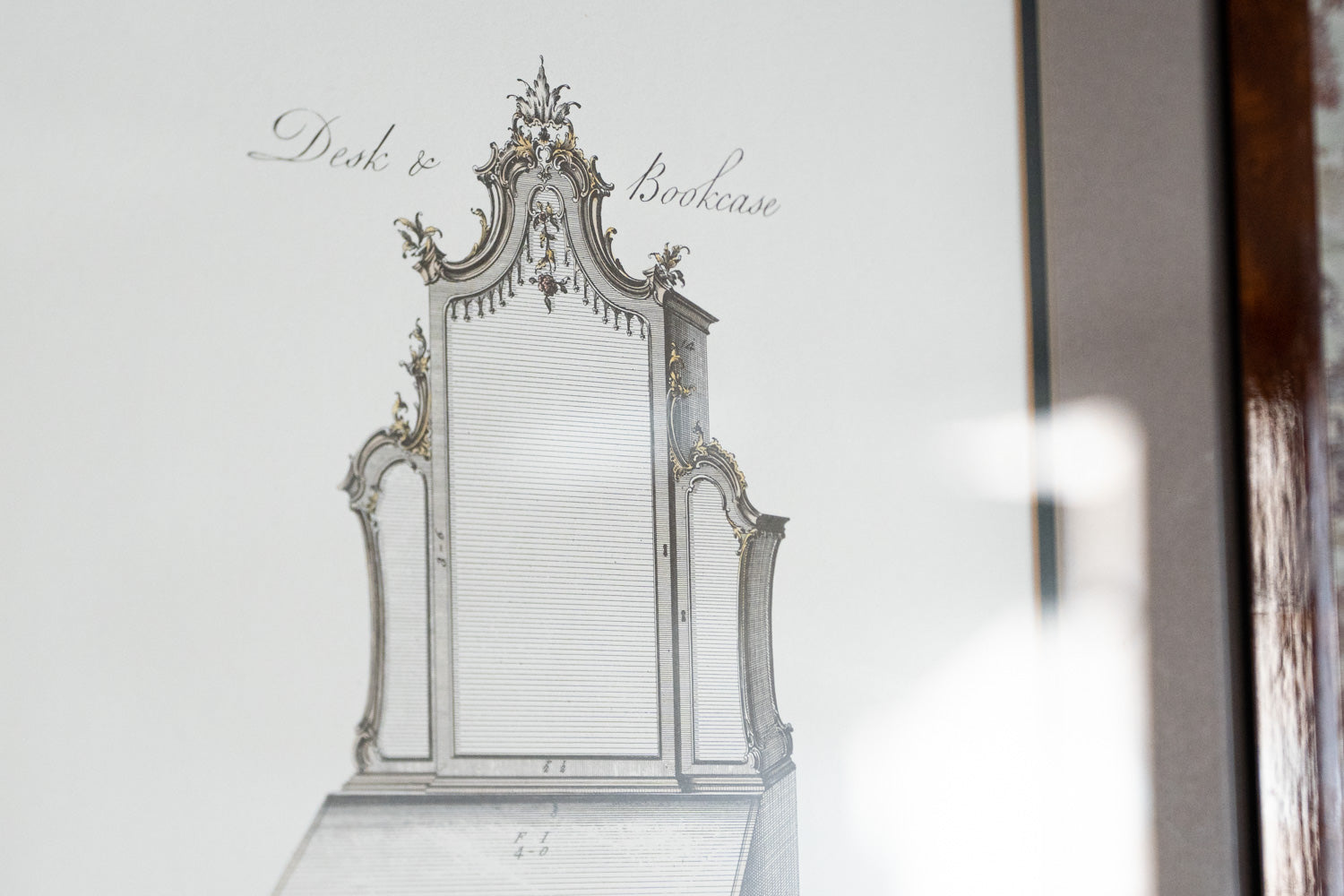 Architectural Print - Desk and Bookcase V4