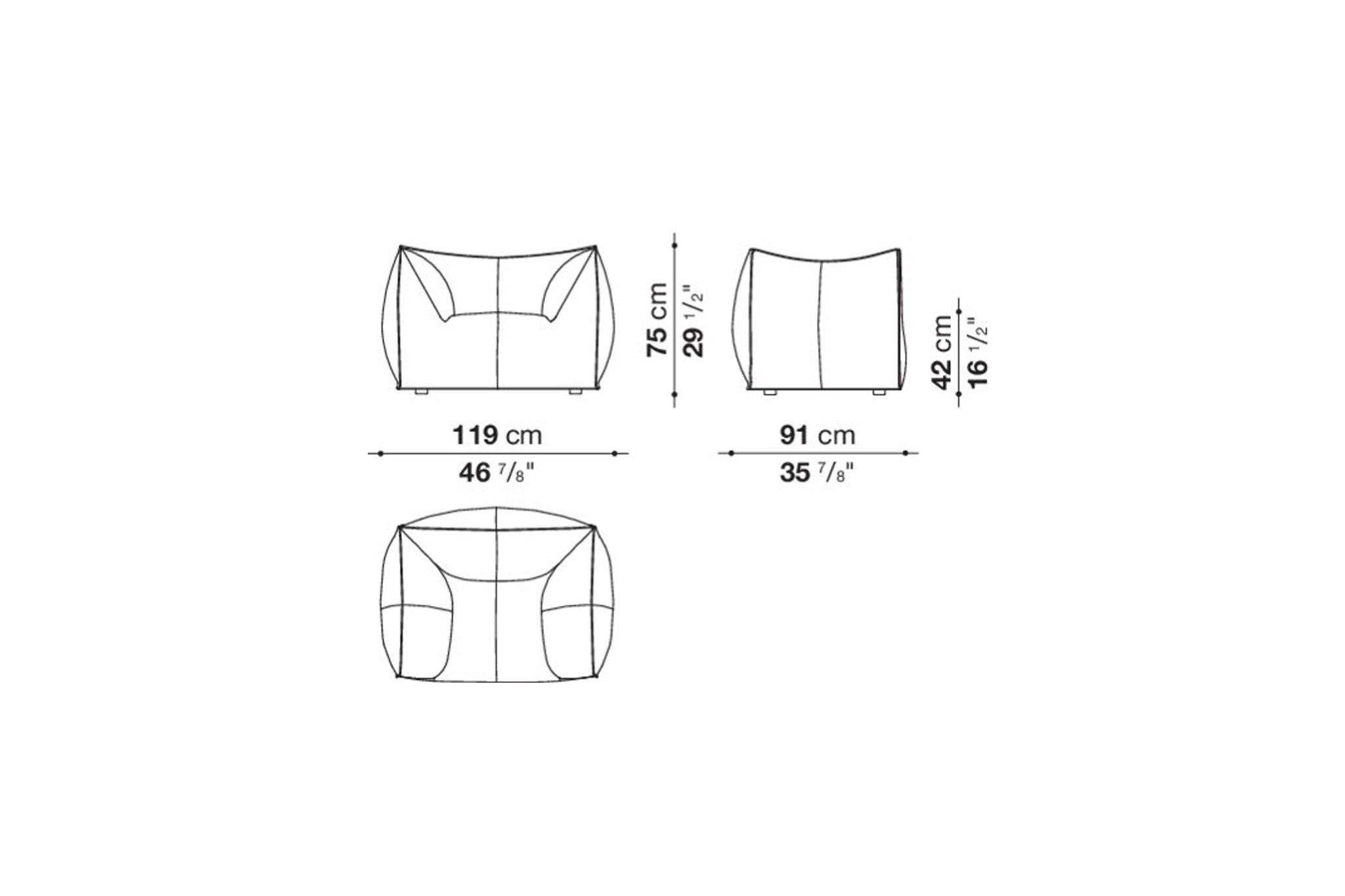 B&B Italia Le Bambole x Stella McCartney Armchair