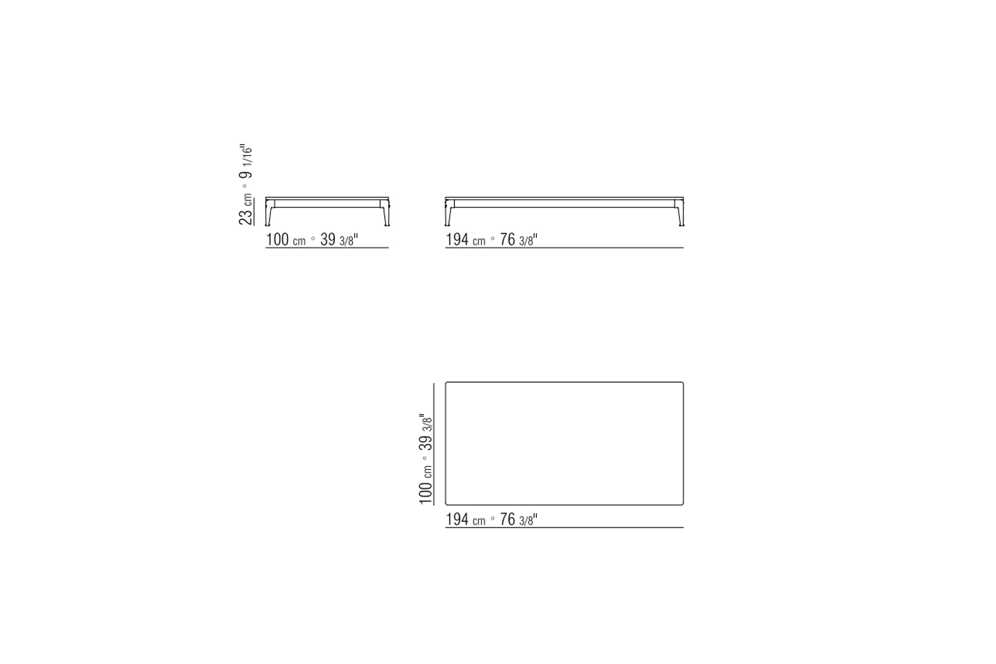 Flexform Pico Coffee Table (Large)