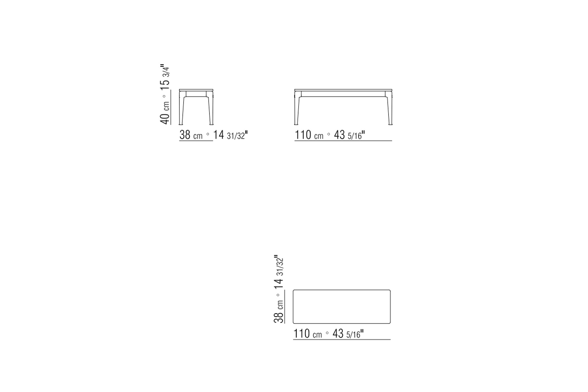 Flexform Pico Coffee Table (Small)