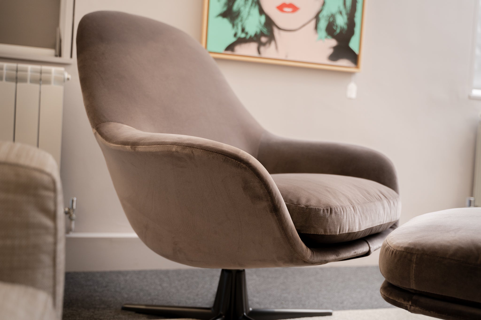 Flexform Sveva Soft Armchair with Footstool