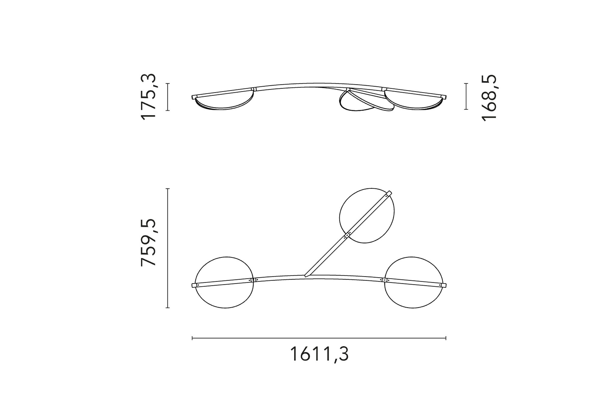 Flos Almendra S3 Y Short Anthracite
