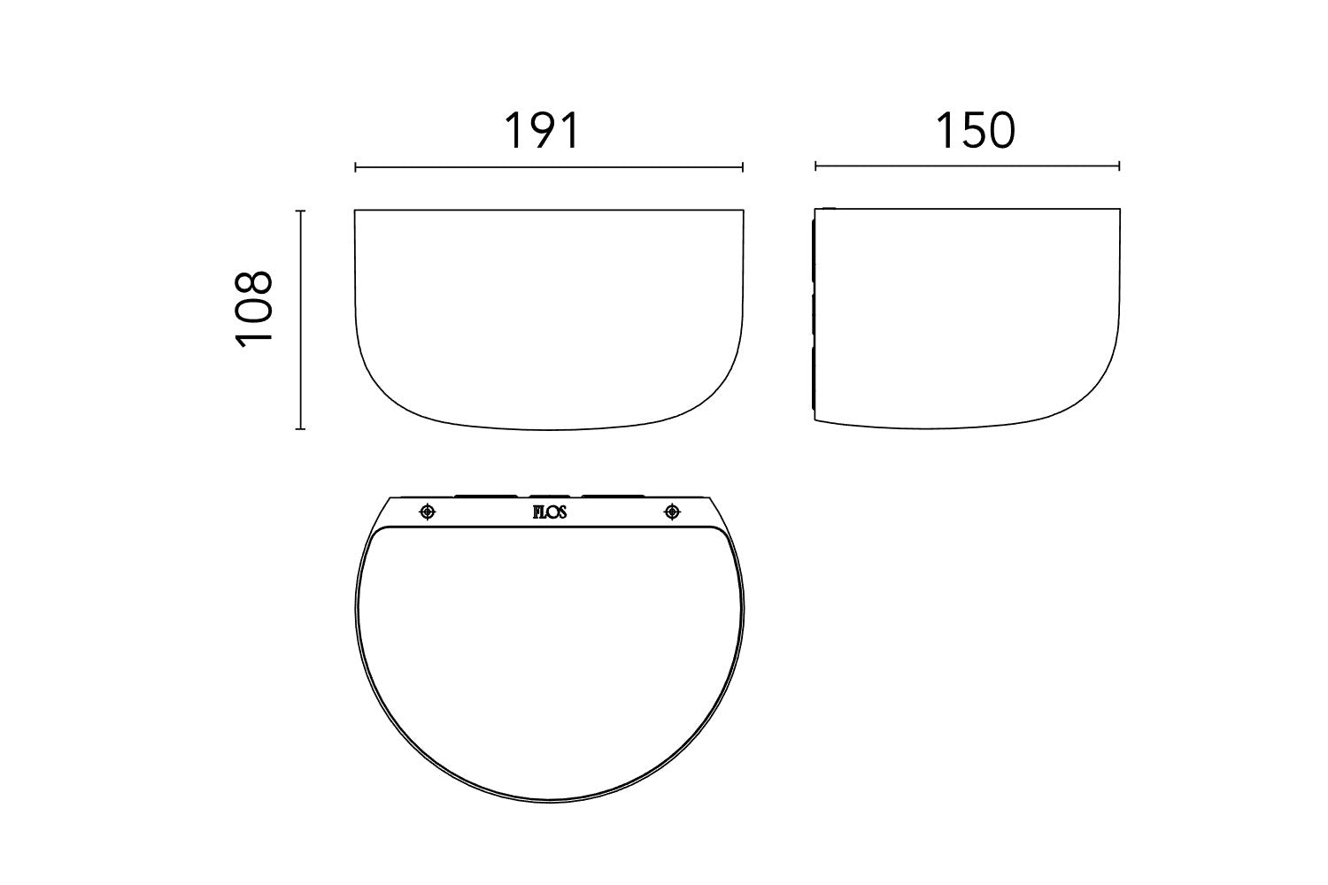 FLOS Bellhop Wall Up Gloss White