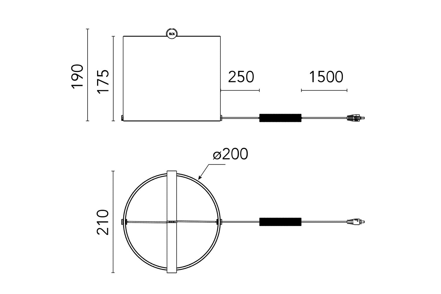 FLOS To-Tie T1 Anodized Aluminium