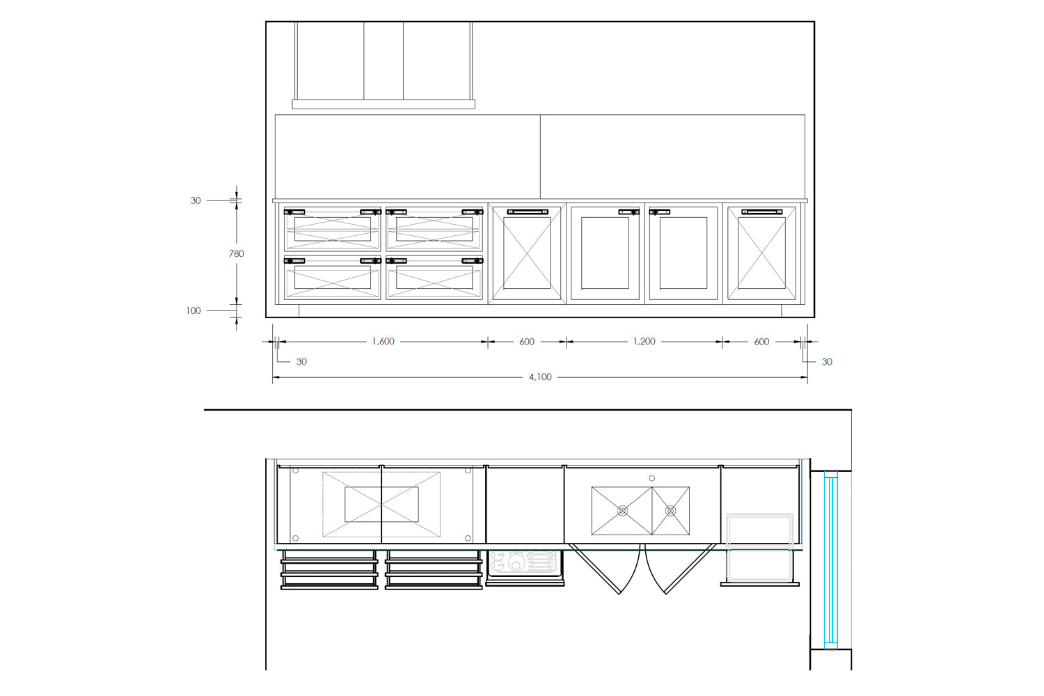 'Brompton' Kitchen with Larder