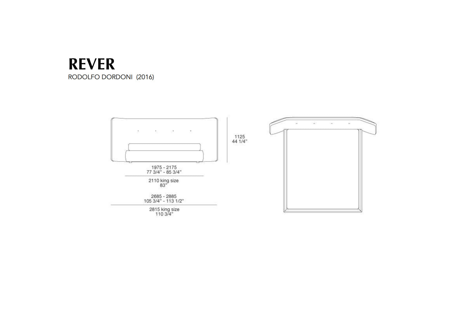 NEW Poliform Rever Bed