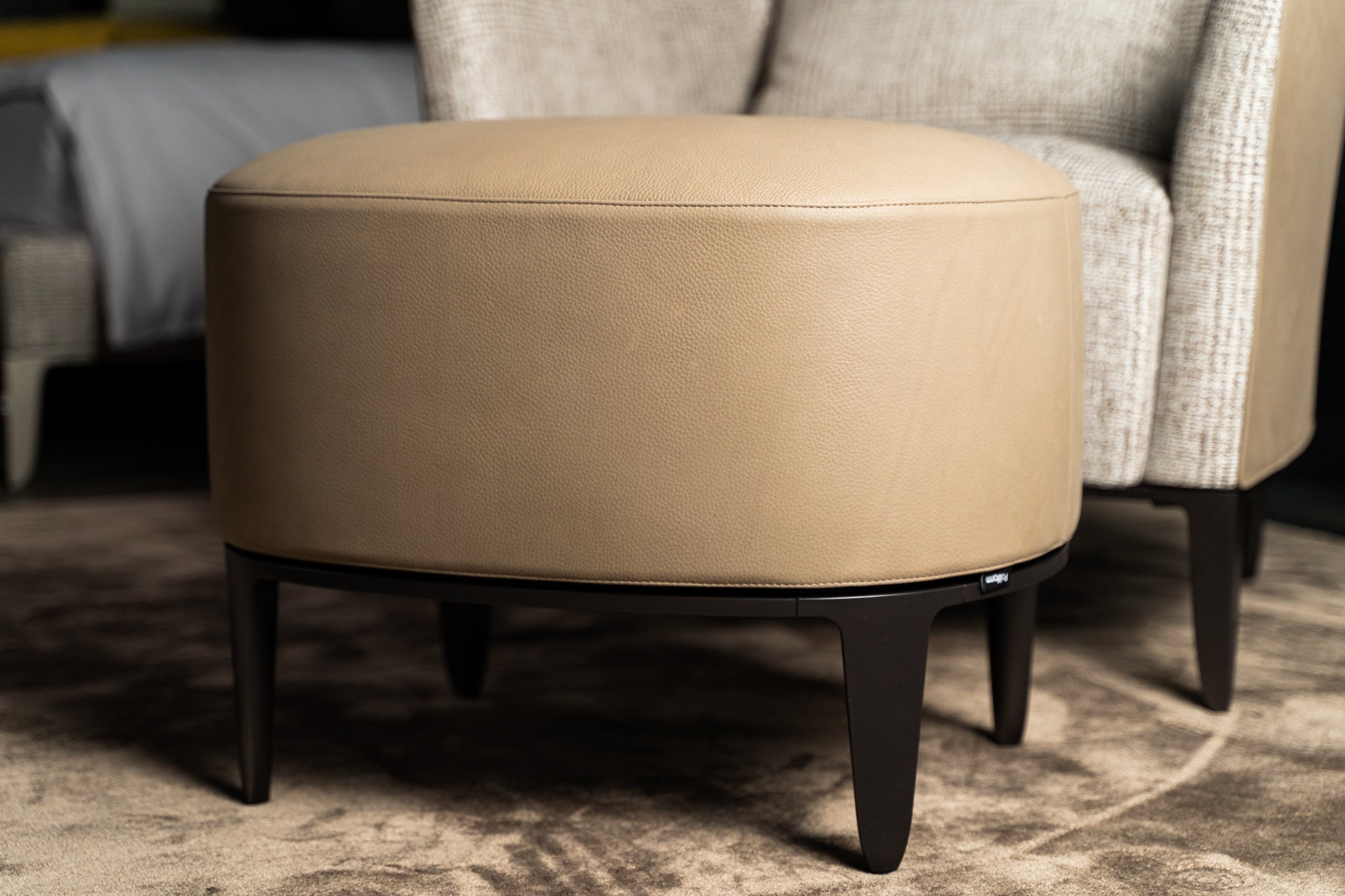 (SOLD) Poliform Gentleman Armchair and Footstool