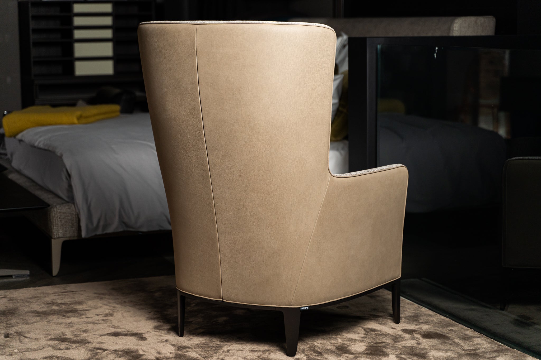 (SOLD) Poliform Gentleman Armchair and Footstool