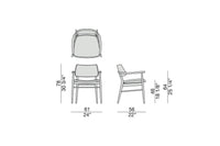 Porada Nissa Chair with Arms (Set of 4)