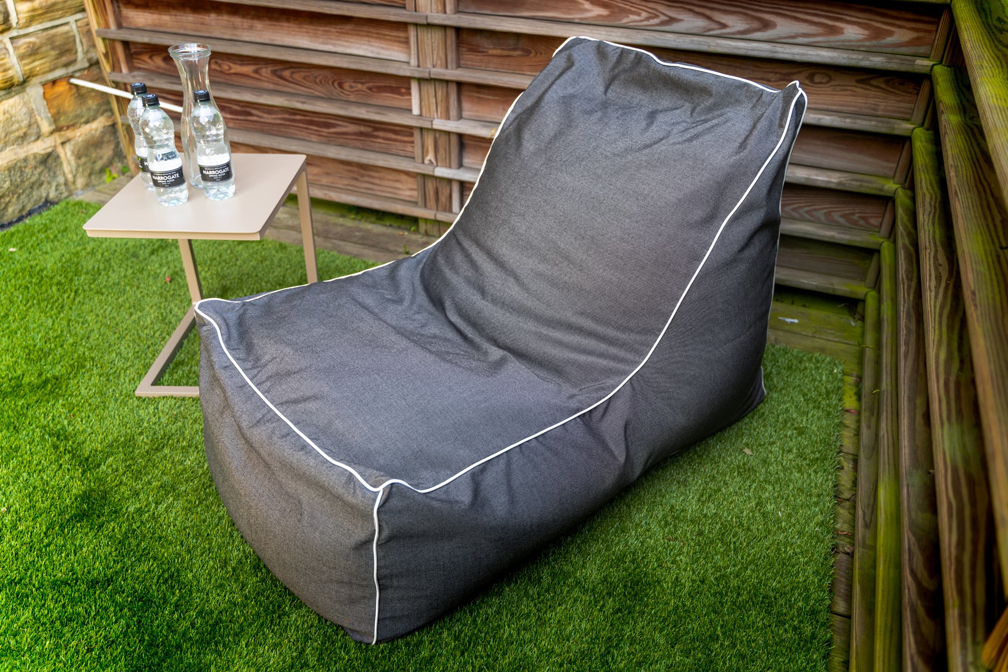 Talenti Scacco Living Armchair Grey/White Pipe